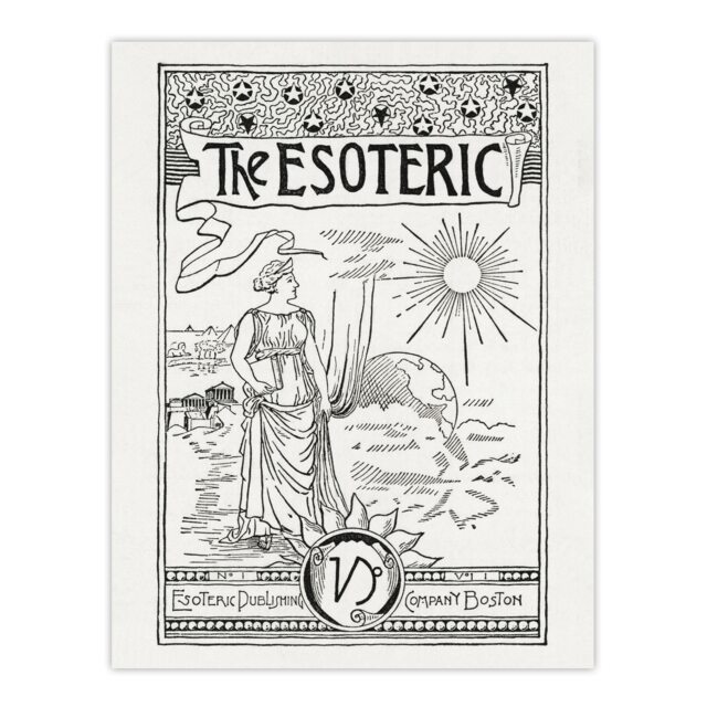 The Esoteric Journal Cover Hiram Butler Vintage Huge Wall Art Print 18X24 In