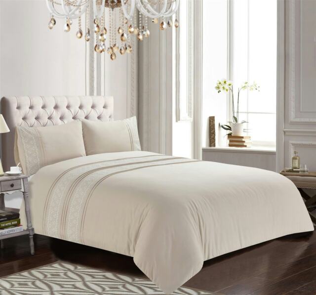 Lottie Natural Duvet Cover Set Cream Super King