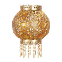 ValueLights Bazaar Moroccan Gold Shade Acrylic Droplets and Bulb