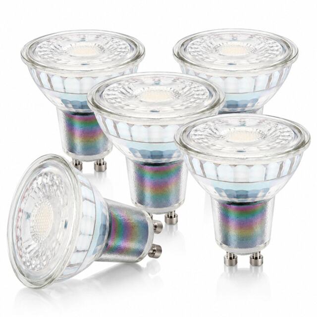 BELL Lighting 5 Pack GU10 Premium Quality Glass LED Spotlight Bulbs 3.1W 350lm 38 Deg Beam
