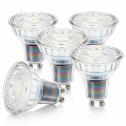 BELL Lighting 5 Pack GU10 Premium Quality Glass LED Spotlight Bulbs 3.1W 350lm 38 Deg Beam