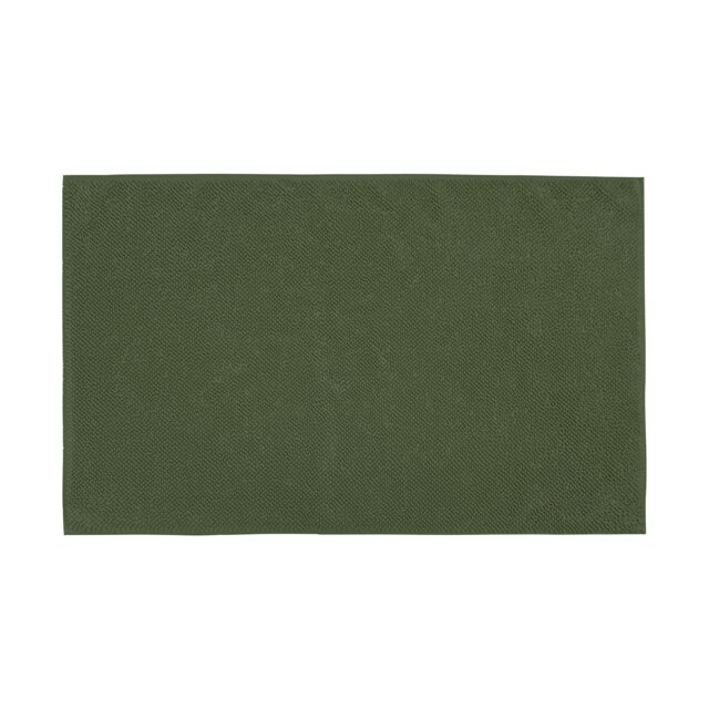 "Luxury Loop Reversible Organic Cotton Bath Mat Green Khaki 50 x 80cm (20 x 32"") 1"