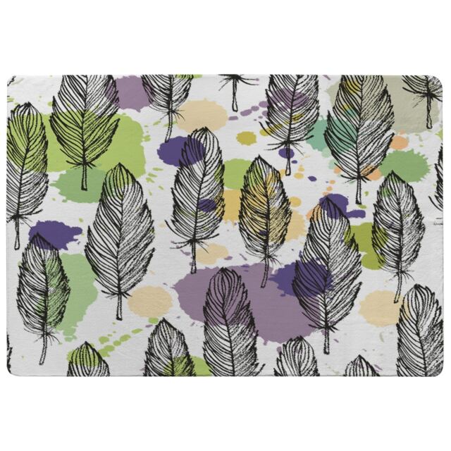 Spotted Coloured Feather Rug Multi