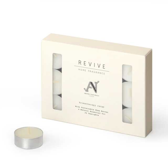 Aroma Naturals Aromatherapy Range 24 Pack of Scented Tealights - Revive