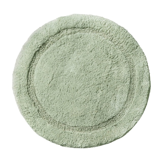 Round Bath Mat 100% Cotton - Sage Green
