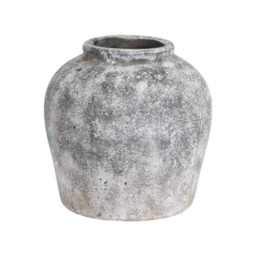 Aged Vase - Ceramic - L29 x W29 x H30 cm - Stone Grey