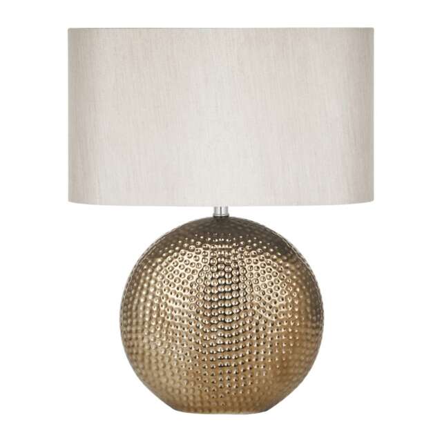 Bronze Dot Textured Ceramic Table Lamp