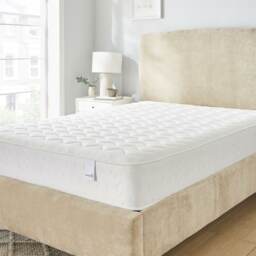 Deluxe 8 Inch Mattress Memory Foam & Spring or Topper UK Made Single Double King White Double