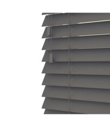 60cm Anchor Grey Wooden Venetian Blinds With Strings (130cm drop) Grey Grey