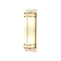 Fusion 2 Light Flush Wall Lamp, Painted Natural Brass