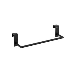Cosmic Towel Wall Mounted Rail Freestanding with Black Matte Chrome Finish 28cm