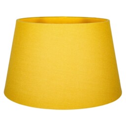 Traditional 30cm Mustard Ochre Linen Fabric Drum Table/Pendant Shade 60w Maximum Yellow Ochre 1