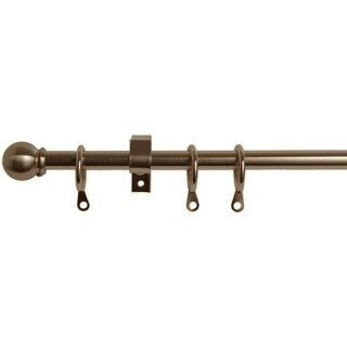 10 - 13mm Antique Brass Metal Ball Curtain Pole Set 100 - 180cm Bronze Bronze