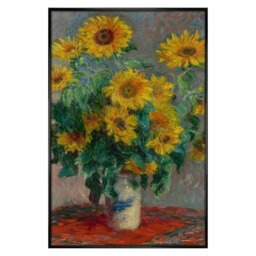 Gloss Black Framed Monet Bouquet of Sunflowers Maxi Poster Multi