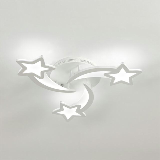 Living and Home Childish Shooting Stars LED Ceiling Light - White