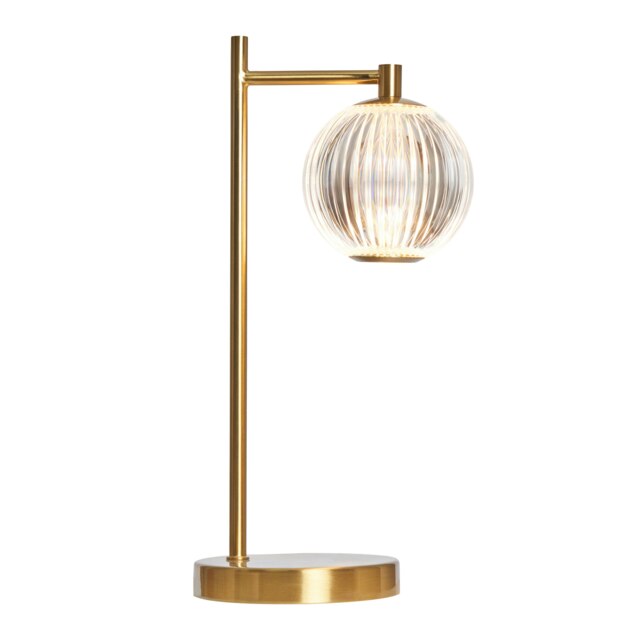 BHS Rimi LED Table Lamp, Satin Brass