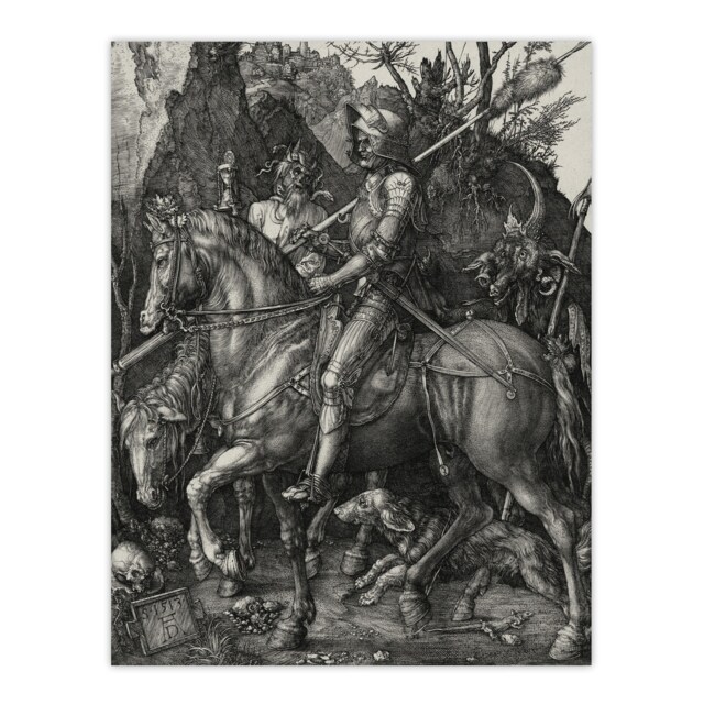 Knight Death and the Devil Albrecht Durer Huge Wall Art Print 18X24 In
