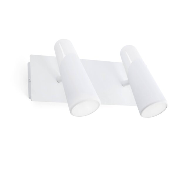 Lao LED 2 Light Indoor Adjustable Wall Spotlight White