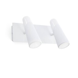 Lao LED 2 Light Indoor Adjustable Wall Spotlight White