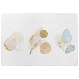 Blue, White, Beige Watercolor Illustration & Elements Designer Rug Multi