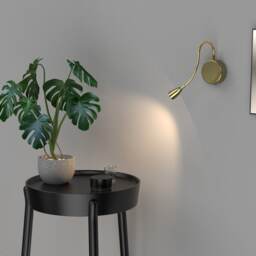 CGC MATILDA Satin Gold Adjustable Flexible Neck LED Rechargeable Magnetic USB-C Bedside Wall Light