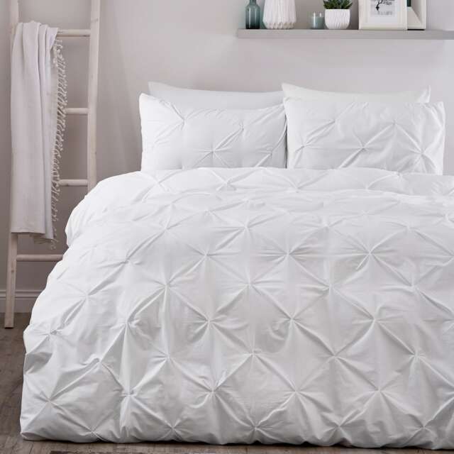 Serene Lara Duvet Cover Set White