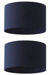 ValueLights Reni Pair Navy Fabric Small Drum Ceiling Shades
