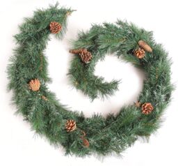 Best Artificial 6ft Colorado Pine Christmas Garland with Pine Cones