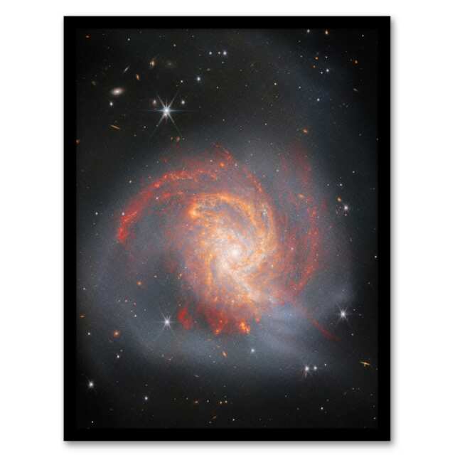 James Webb Space Telescope Clash Titans Ngc NASA Black Framed Wall Art Print A4