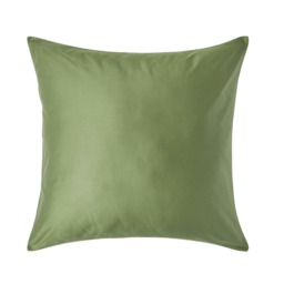 Homescapes Moss Green European Size Pillowcase Organic Cotton 400 TC - 80 x 80 cm Green