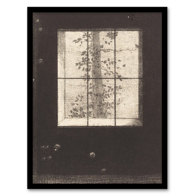 "Le Jour Day Window View Redon Vintage Framed Wall Art Print 12X16"""