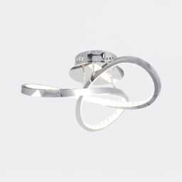 Jewelled Chrome LED Loop Ceiling Light Chrome Clear 1