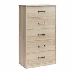 BrEZ Build Pearce 5 DRW Dresser Light Oak Brown Light Oak One Size