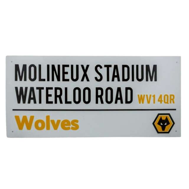 Wolverhampton Wanderers FC Molineux Stadium Crest Street Sign - White - One Size