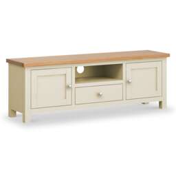 Farro Cream 140cm Wide TV Unit - Fully Assembled - By Roseland Furniture