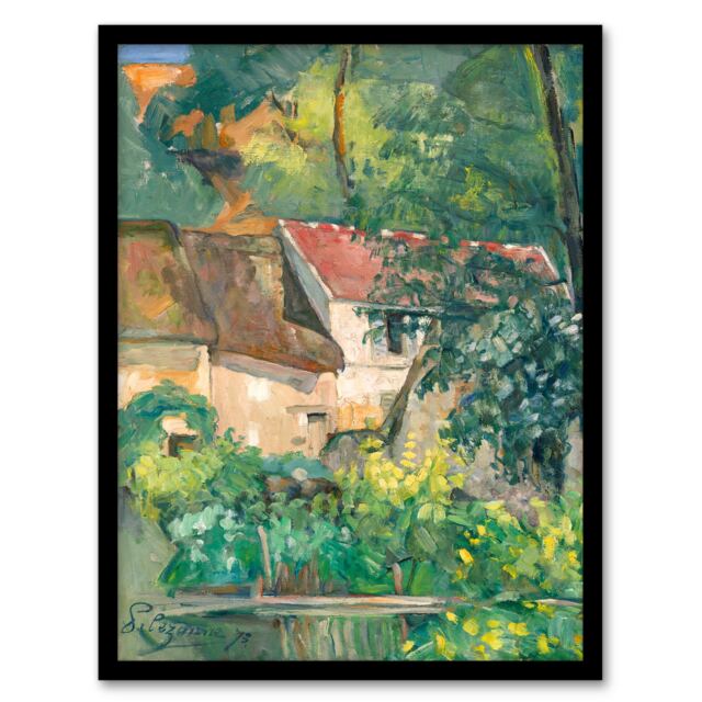 Paul Cezanne Framed Wall Art House of Pere Lacroix in Auvers France Home Décor