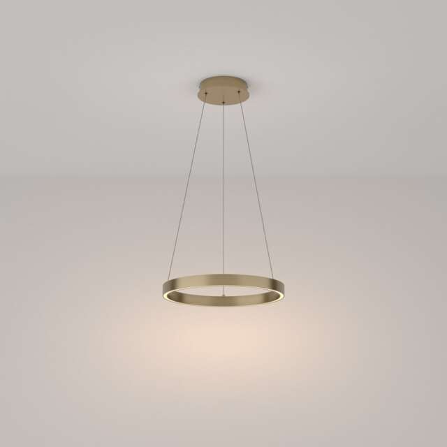 Maytoni Rim Modern Integrated LED Pendant Ceiling Light Brass, 40cm, 3000K
