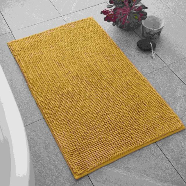 Catherine Lansfield Bobble Bath Mat Yellow Ochre 50 x 80 cm