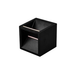 Nordlux Rivo Outdoor Wall Light Black Metal Sensor Intergrated LED 30,000hrs - Mains Powered, IP54 Black Black