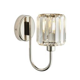 Berenice Glass Shade Wall Lamp Bright Nickel