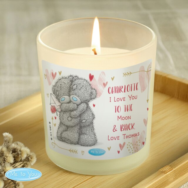 Personalised Me To You Love Forever Scented Jar Candle Clear