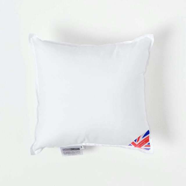 "Homescapes Luxury Super Microfibre Cushion Pad Insert Inner 30 x 30 cm (12 x 12 inches) White 30 x 30 cm (12 x 12"")"