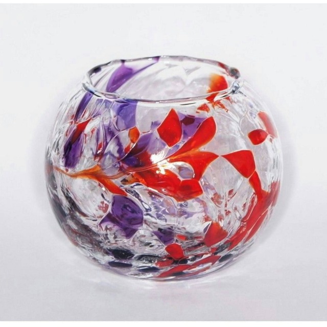 Milford Collection Tealight Holder April Birthstone Friendship Nightlight Garnet Small