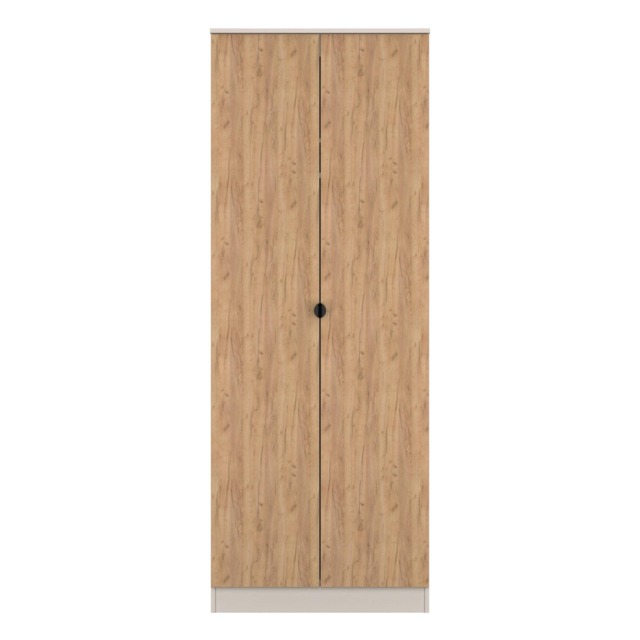 Norway Tall Double Wardrobe in Gold Craft Oak & Kashmir (Ready Assembled) Brown Gold Craft Oak & Kashmir