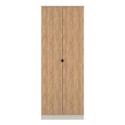 Norway Tall Double Wardrobe in Gold Craft Oak & Kashmir (Ready Assembled) Brown Gold Craft Oak & Kashmir