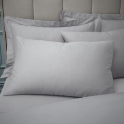 Bianca 180 Thread Count Egyptian Cotton Standard Pillow case Pair Silver Silver Grey Standard