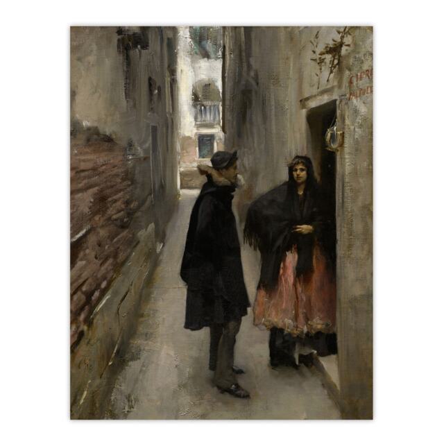 "Narrow Street in Venice John Singer Sargent Huge Wall Art Poster Print 24X32"""
