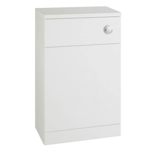 Bathroom Back to Wall WC Toilet Unit 500mm Wide - Gloss White - (Impact) White White 1