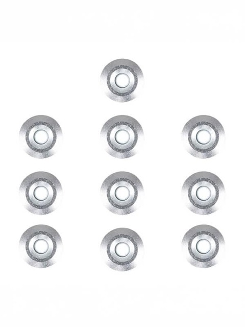 ValueLights 10 Pack IP67 Rated 15mm White LED Round Decking Kitchen Plinth Lights Kit