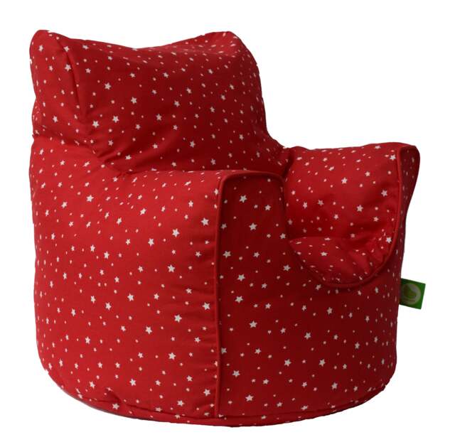 Bean Lazy Red Stars Bean Bag Armchair Child Teen Size